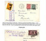 JAMAICA GB Bristol PAQUEBOT Covers{2} Charity Label 1938 Coronation 1937 Page