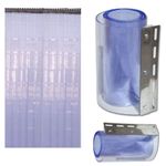 PVC Strip Door Curtain 1 Meter x 2 Meter 2X200mm  6 Strips+ 1 Hanging Rail