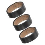 3Pcs Leather Belt Loop Keeper Fitting 3.5cm Width Belt Strap Buckles Black