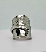 Spoon Ring. Handcrafted. Unisex. Size Y1/2. Adjustable. Silver Plated.