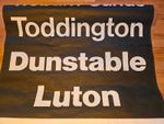 Vintage Bus Destination Blind Sign- Toddington, Dunstable, Luton