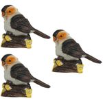3Pcs Outdoor Solar Garden Bird Lights Resin Decorative Lawn Decor
