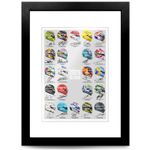 2026 FORMULA ONE ALL DRIVERS HELMETS SIGNED POSTER PRINT PHOTO F1 LEWIS HAMILTON