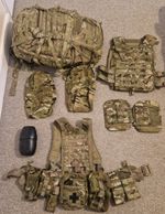 British Army Issued Virtus System Webbing Body Armor Covers 90L Bergan Size M