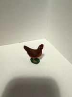 Schleich Chicken Plastic Ornament Figurine Mounted Display Collectable