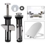 2PC Heavy Duty Toilet Seat Fastener Bolt kit, Universal Toilet Seat Bolt Kit NEW
