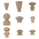 Small Beech Knobs / Handles with a Spigot or Drilled, Mini Drawer Pulls Wooden