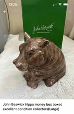 John Beswick Hippo Moneybox Money Box