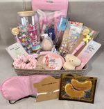 Luxury Pamper Hamper for Teen Girls / Glass Cup Gift Set / Handmade Gifts-Pink