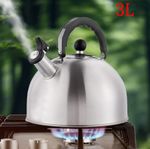 3L Stainless Steel Whistling Camping Kettle Cordless Gas Hob Kitchen Teapot