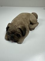 Vintage 1982 SANDICAST #150 Pug Dog Sculpture Sandra Brue Signed