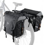 Bike Pannier Bag, 35L Waterproof Rear Rack Bag with Reflective Trim Dual Handles