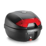 Kappa Motorcycle K30N Monolock 30L Red Reflector Top Box - Universal Fitting Kit