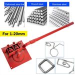 Heavy-duty Manual Rebar Bender 1-20mm Bending Tool Kit Portable Steel Bar Bender