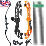 20-55LBS 53" Takedown Recurve Bow RIGHT HAND Target Arrows Shooting Practice Bow