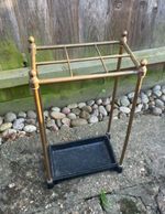 Victorian Style Brass And Cast Iron Umbrella Stand