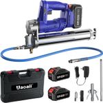 10000PSI Electric Cordless Grease Gun Kit,4.6oz./min,2*4000mAh Battery,LED Light