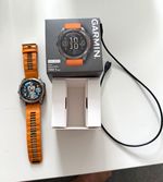 Garmin fēnix 8 51mm AMOLED Sapphire GPS Watch Orange Band Box & Cable
