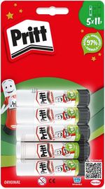 Pritt Glue Stick Natural Craft Glue for Arts & Crafts 5 x 11 g
