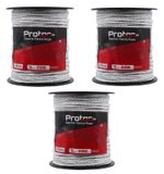 ELECTRIC FENCE ROPE - 3 x 200m White Rolls 600m In Total 5mm Poly Fencing Horse