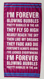 West Ham United Forever Blowing bubbles microfibre beach towel with towel bag