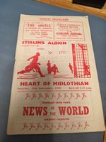 STIRLING ALBION v HEARTS 26th Sept 1959 CHAMPIONSHIP SEASON