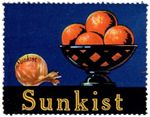 Vintage Circa 1930-1940 United States Poster Stamp Sunkist
