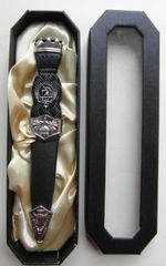 Traditional Scottish Sgian Dubh  with Cunningham Crest Badge. Boxed NEW. Ex shop