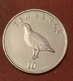 2016 Gibraltar 10p Coin Ten Pence coin UNC From Sealed Bag Barbary Partridge