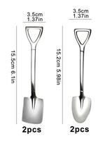 Shovel And Spade Novelty Tea Spoons. Fun Tea Coffee Ice Cream Spoon Set Of 4