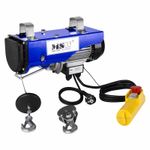 MSW Electric Hoist Winch Pulley 12m Cable Tear Resistance 250kg Blue 540W