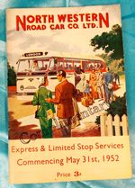 North Western Road Car Co.LTD Fare Timetable May 31st 1952 Stockport 64 Pages VG