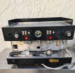 WEGA 2 Group Semi-Automatic Commercial Espresso Machine Black/Silver Steam Wand