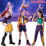 Kids Girls KPop Demon Hunters Costume Rumi Zoey Cosplay Fancy Dress Wigs Outfits