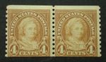 US Scott # 601, coil pair, MNH
