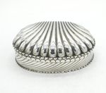Victorian Sterling Silver Large Shell Form Jewellery Box Antique 1890 Birmingham