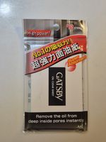 Gatsby Oil Blotting Film 70 Sheets Clear Oil  Mandom Japan UK Seller Free P&P