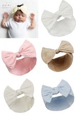 Baby Girls Cable Bow Knot Headband White Pink Lemon Soft Touch 0-12 Month Approx
