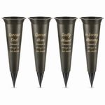 Grave Vase Spike Funeral Memorial Flower Pot Holder Loving Memory Container