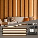 LED Strip Lights for Acoustic Wall Panels, 6x100cm Warm White 3000K, Dimmable