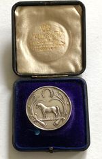 WELSH PONY & COB SOCIETY SILVER MEDAL IN MAPPIN & WEBB Box 1907 Antique
