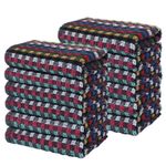 6-12 Pack Multi Check Terry Tea Towels 100% Cotton Kitchen Super Absorbent Quick