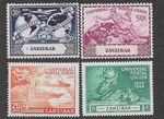 ZANZIBAR UPU SET HINGED MINT 1949