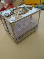 600ct Acrylic Poker Chip Case. Casino Poker Chips Carrier w/6 Chip Rack Trays