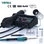 750W YIHUA 882D Digital Soldering Station Hot Air Gun Desoldering Rework Station
