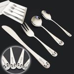 Personalised Kid's Cutlery Stainless Flatware 4pcs Set Gift With Animal Symbol