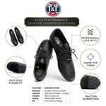 Jazz Shoes Lace-up Black soft Leather Split Sole Dance Shoes for Girls, Boys,