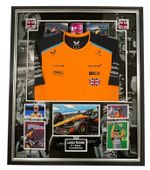 Framed Lando Norris Signed Photo with Shirt Autographed Display * & Certificate
