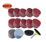 300Pcs 2" 80-3000 Grit Sanding Discs Sandpaper Pads for Drill Wet Dry Hook Loop
