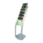 Deflecto 6 Pocket Floor Stand Sturdy Steel Magazine Rack A4 Literature File Hold